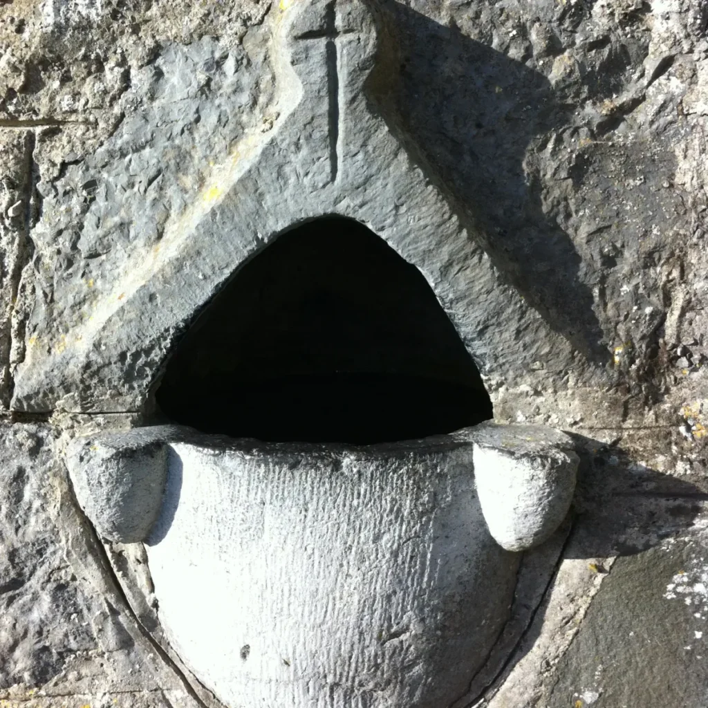 Holy water font from Canon's Island